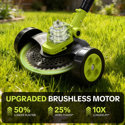 Cordless Lawn Mower, Garden Tool (Mower, Trimmer, Edger) with 2×21V Batteries, Lightweight for Small to Medium Backyards Grass Cutting Tool Grasscutters